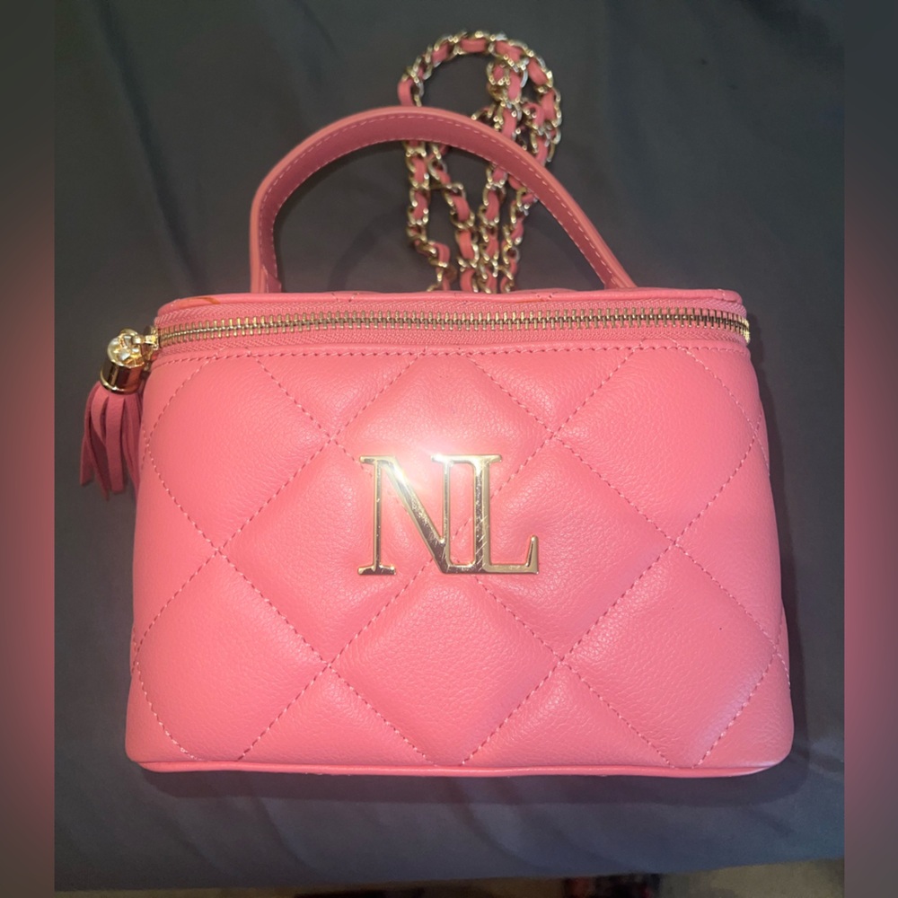 Nichole Lynel Quilted Pink Chain-Handle Crossbody Bag